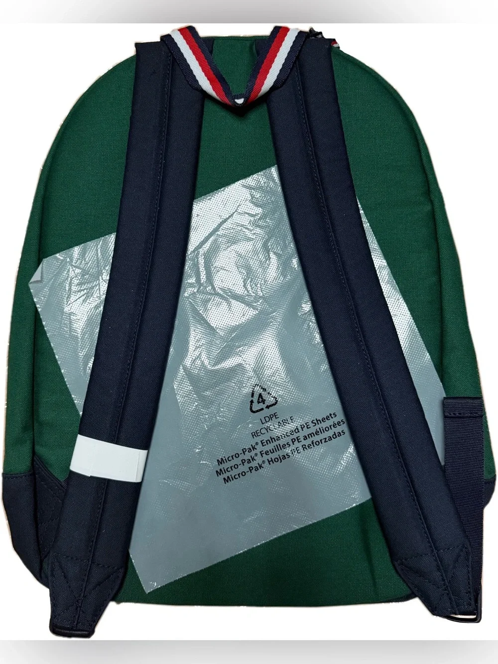 Tommy Hilfiger Teal Green Canvas Backpack with Navy Accent